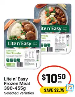 IGA Lite n' Easy Frozen Meal offer
