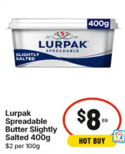 IGA Lurpak Spreadable Butter Slightly Salted offer