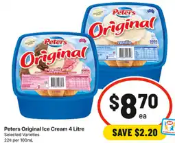 IGA Peters Original Ice Cream offer