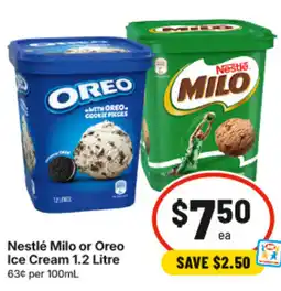 IGA Nestlé Milo or Oreo Ice Cream offer