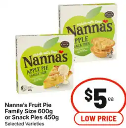 IGA Nanna's Fruit Pie Family Size offer