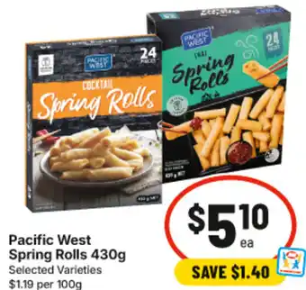 IGA Pacific West Spring Rolls offer
