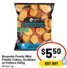 IGA Bespoke Foods Mini Potato Cakes, Scallops offer