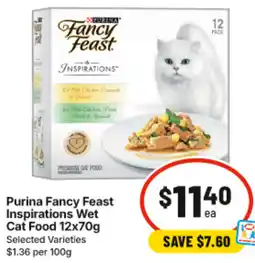 IGA Purina Fancy Feast Inspirations Wet Cat Food offer
