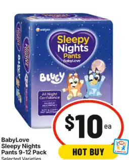 IGA BabyLove Sleepy Nights offer