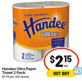 IGA Handee Ultra Paper Towel offer