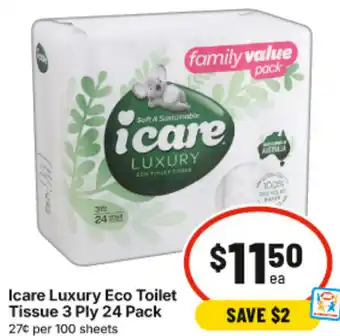 IGA Icare Luxury Eco Toilet Tissue 3 Ply offer