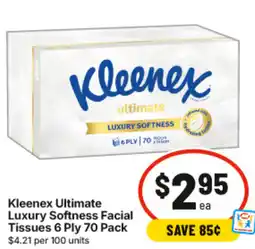IGA Kleenex Ultimate Luxury Softness Facial Tissues 6 Ply offer