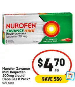 IGA Nurofen Zavance Mini Ibuprofen liquid offer