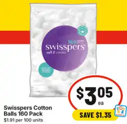 IGA Swisspers Cotton Balls offer