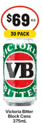 IGA Victoria Bitter Block Cans offer