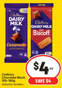 IGA Cadbury Chocolate Block offer