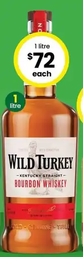 The Bottle O Wild Turkey Kentucky StraightBourbon Whiskey offer