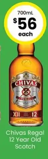 The Bottle O Chivas Regal 12 Year Old Scotch offer