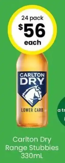 The Bottle O Carlton Dry Range Stubbies offer