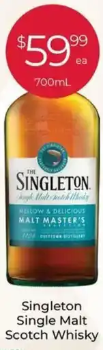 Porters Singleton Single Malt Scotch Whisky offer