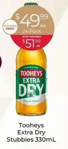 Porters Tooheys Extra Dry Stubbies offer
