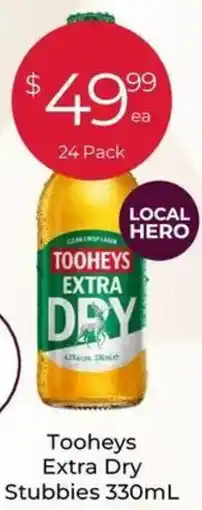 Porters Tooheys Extra Dry Stubbies offer