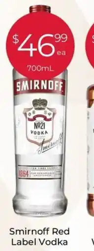 Porters Smirnoff Red Label Vodka offer