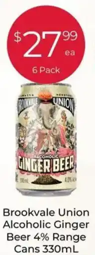 Porters Brookvale Union Alcoholic Ginger Beer 4% Range Cans offer