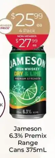 Porters Jameson 6.3% Premix Range Cans offer