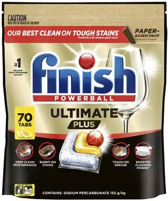 Coles Finish Ultimate Plus Dishwashing Tablets offer