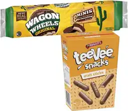 Coles Arnott's TeeVee Snacks or Wagon Wheels Biscuits 175g-190g offer