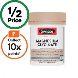 Woolworths Swisse Ultiboost Magnesium Glycinate Tablets offer