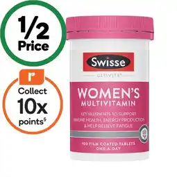 Woolworths Swisse Ultivite Women’s Multivitamin Tablets offer