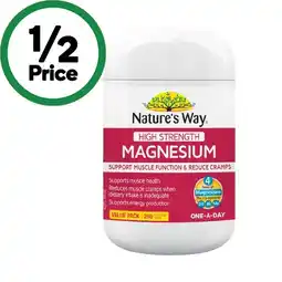 Woolworths Natureβs Way High Strength Magnesium Coated Tablets offer