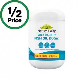 Woolworths Nature’s Way Wild Caught Fish Oil 1000mg Soft Capsules offer