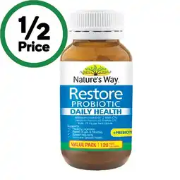 Woolworths Natureβs Way Restore Probiotic Daily Health Hard Capsules offer