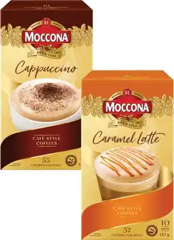 Coles Moccona Café Classics Coffee Sachets offer