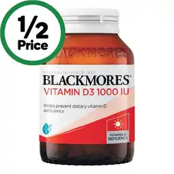 Woolworths Blackmores Vitamin D3 1000IU Bone Health Immunity Capsules offer