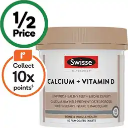 Woolworths Swisse Ultiboost Calcium + Vitamin D Tablets offer