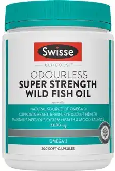 Coles Swisse Ultiboost Odourless Super Strength Wild Fish Oil Capsules offer