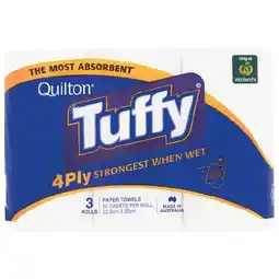Woolworths Quilton Tuffy 4 Ply Paper Towel offer