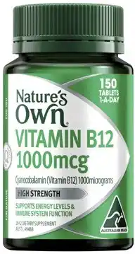 Coles Nature's Own Vitamin B12 1000mcg Tablets offer