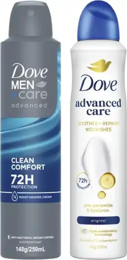 Coles Dove Advanced 72hr Aerosol Deodorant offer