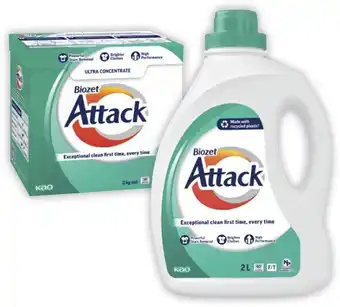 Coles Biozet Attack Regular Laundry Liquid 2 Litre or Powder 2kg offer