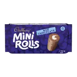 Woolworths Cadbury Cake Bar or Mini Roll Varieties Pk 5 offer