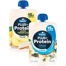 Woolworths Pauls Plus+ Protein Yoghurt Pouch – From the Fridge offer