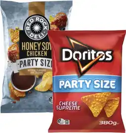 Coles Doritos Big Bag 380g or Red Rock Deli Potato Chips 290g offer