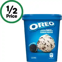 Woolworths Oreo or Milo Family Tub 1.2 Litre offer