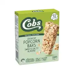 Woolworths Cobs Crunchy Popcorn Bars offer
