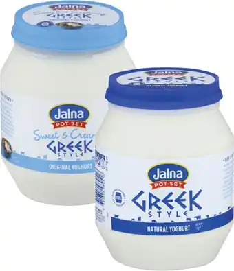 Coles Jalna Pot Set Greek Style Yoghurt offer