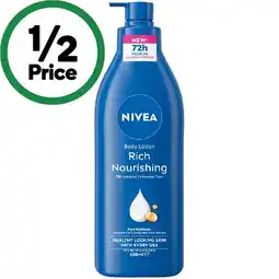 Woolworths Nivea Rich Nourishing 72h Moisturiser Body Lotion offer