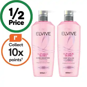 Woolworths L’Oréal Elvive Shampoo or Conditioner 800ml offer