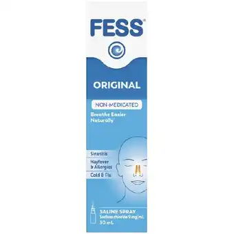 Woolworths Fess Original Saline Nasal Spray offer