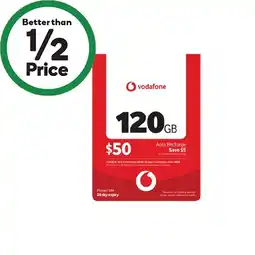 Woolworths Vodafone $50 Starter Pack† offer